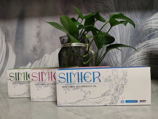 1 ml 2 ml เครื่องเติมกรดไฮยอลูรอนิกที่เชื่อมต่อกัน 24mg/Ml HA เครื่องเติมหนัง