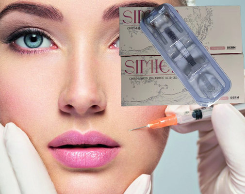 SIMIER 2ml Anti- Wrinkle Facial Injectable Hyaluronic Acid Dermal Filler สูตรฉีดกรดไฮยอลูรอนิก
