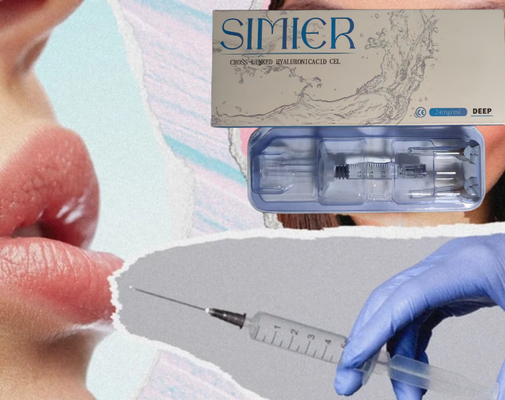 SIMIER 2ml Anti- Wrinkle Facial Injectable Hyaluronic Acid Dermal Filler สูตรฉีดกรดไฮยอลูรอนิก