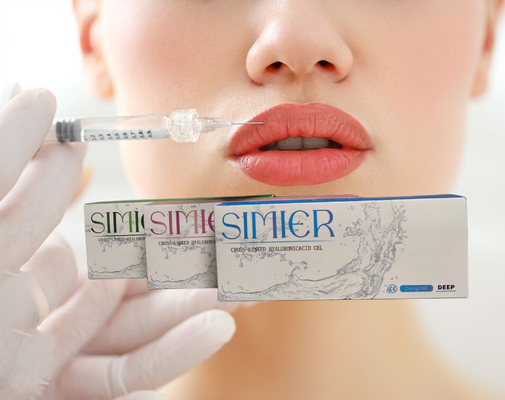 การเปลี่ยนรูปร่างจมูก Cross Linked Ha Filler 1ml 2ml เครื่องเติมฝีปากสําอาง