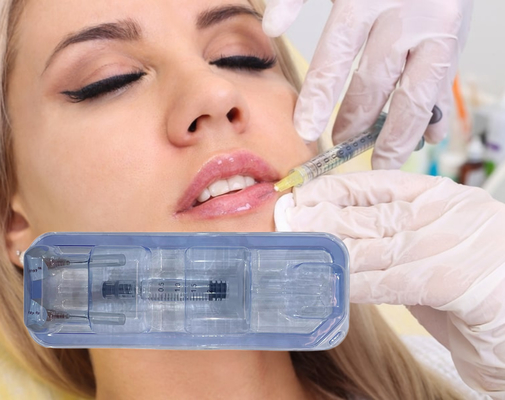 การเปลี่ยนรูปร่างจมูก Cross Linked Ha Filler 1ml 2ml เครื่องเติมฝีปากสําอาง